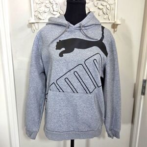 Puma Gray Hoodie with Black Logo Med